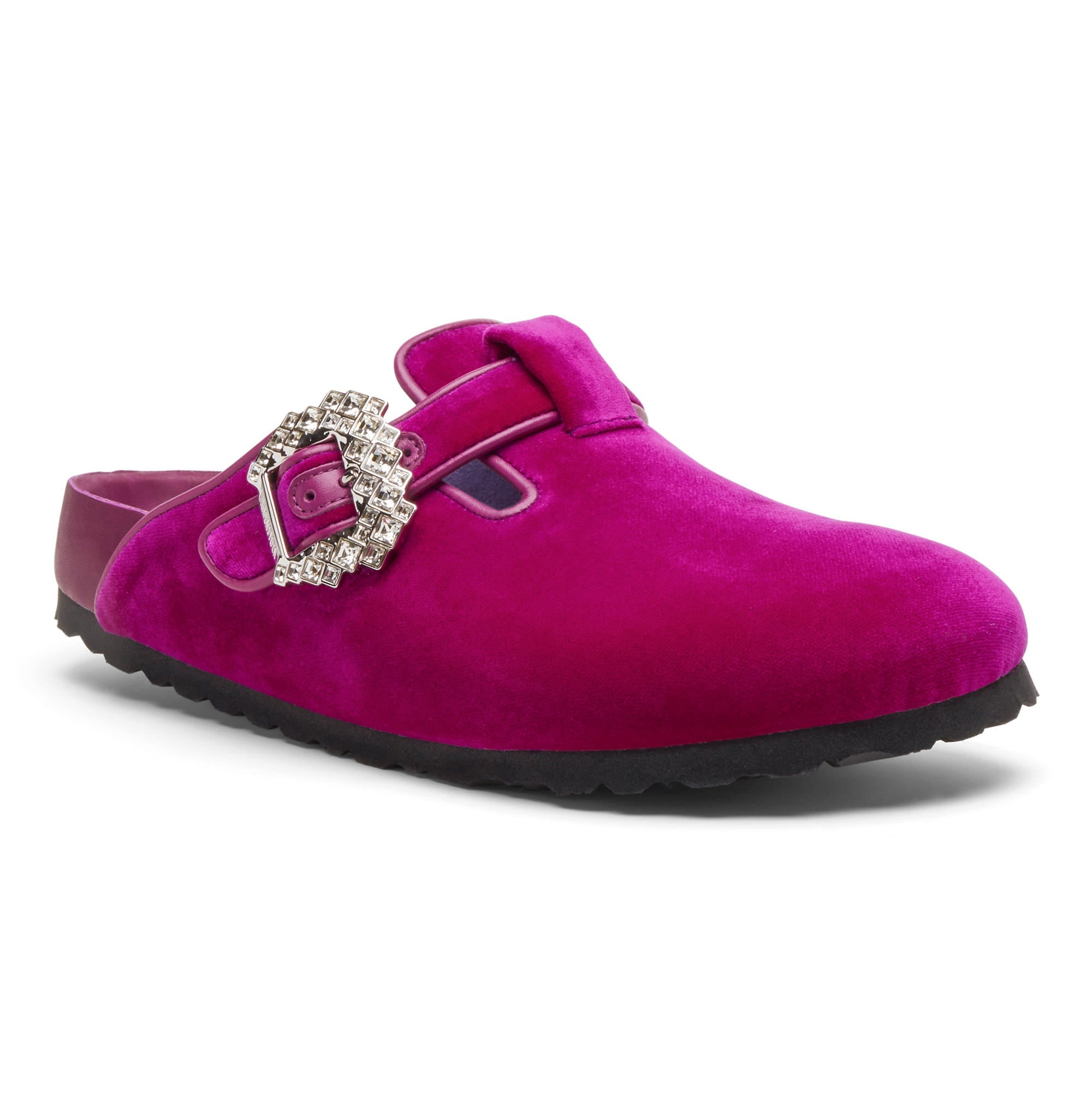 Buy Fuchsia Boston Crystal Buckle Velvet Online in India BIRKENSTOCK