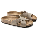 Birkenstock Taupe Color Siena Suede Leather pair