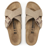 Birkenstock Taupe Color Siena Suede Leather top view