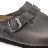 Birkenstock Gray Boston Soft Footbed Oiled Leather detail