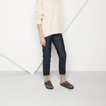 Birkenstock Gray Boston Soft Footbed Oiled Leather look