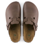 Birkenstock Brown Boston Birko-Flor Clog top view