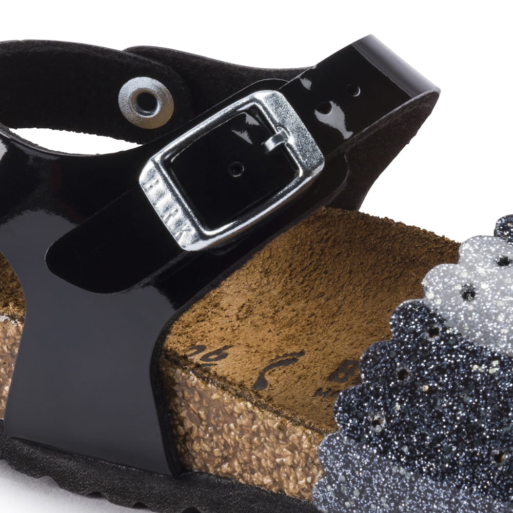 Birkenstock Cosmic Sparcle Mix Black Mila Kids Birko-Flor Sandal Detail
