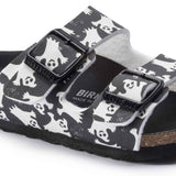 Birkesntock Black/Night Glow Ghost Black Arizona Kids Birko-Flor double strap sandal