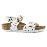 Birkenstock Confetti White Rio Kids Synthetics Side