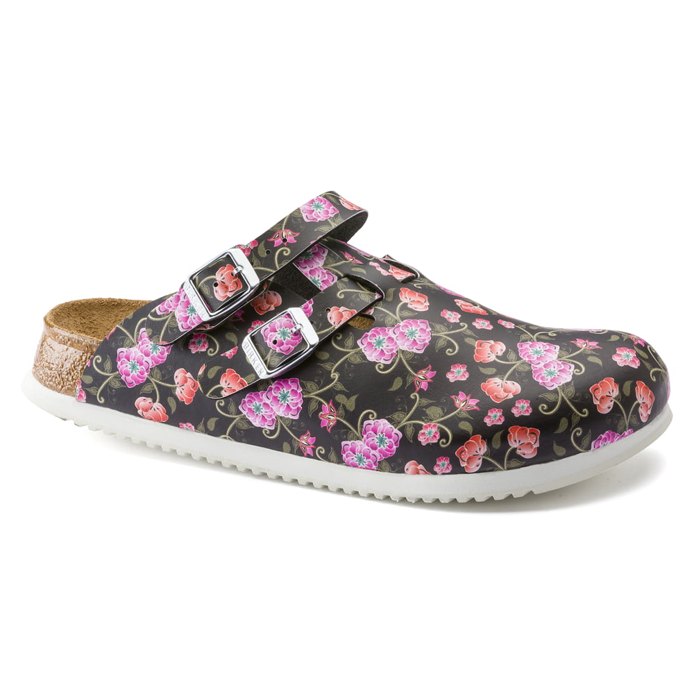 Birkenstock Blooming Roses Black Kay SL Birko-Flor Side Right View