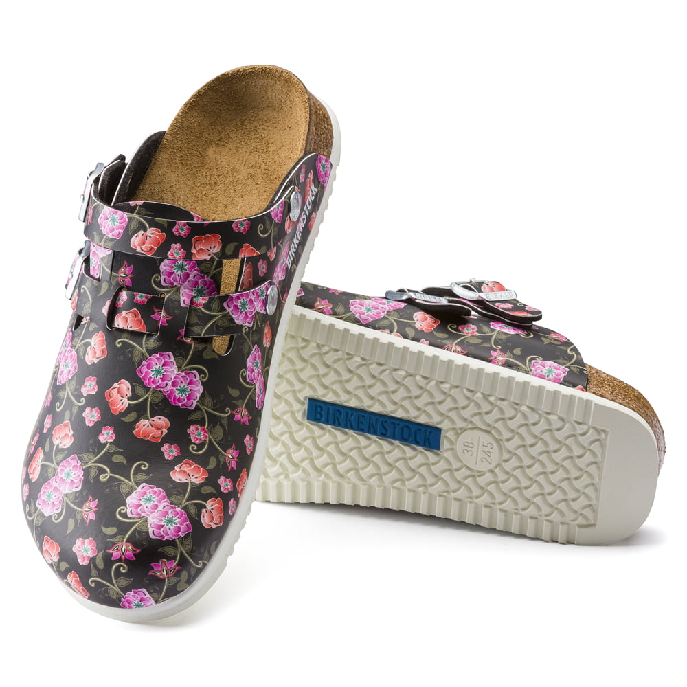 Birkenstock Blooming Roses Black Kay SL Birko-Flor Sole