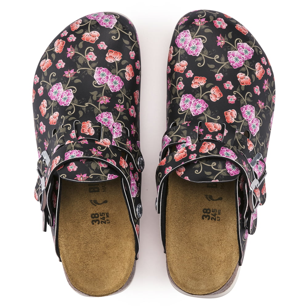 Birkenstock Blooming Roses Black Kay SL Birko-Flor Top View