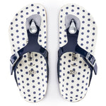Birkenstock Nautical Dots Navy Gizeh Kids BS Birko-Flor Top View