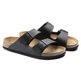 Black SL Two-strap Sandal by Birkenstock Arizona