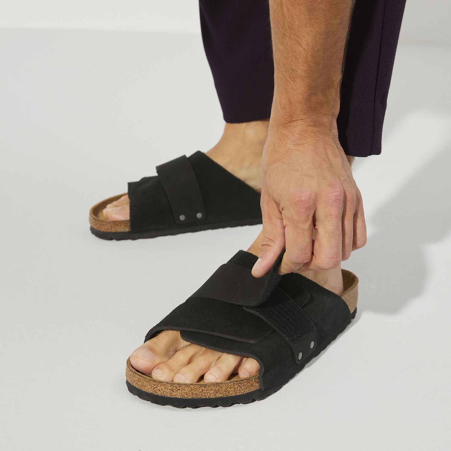 Birkenstock Kyoto サンダル 40 ブラック Buy Black Kyoto Nubuck Leather/Suede Black Online in India