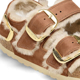 Milano Big Buckle Shearling Oiled Leather