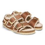 Milano Big Buckle Shearling Oiled Leather - BIRKENSTOCK