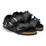 Milano Big Buckle Shearling Oiled Leather - BIRKENSTOCK