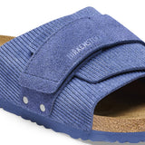 Shop Birkenstock Kyoto Suede Embossed Blue Sandal