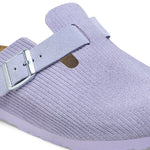 Birkenstock Purple/Purple Fog Boston Suede Embossed Clog Details