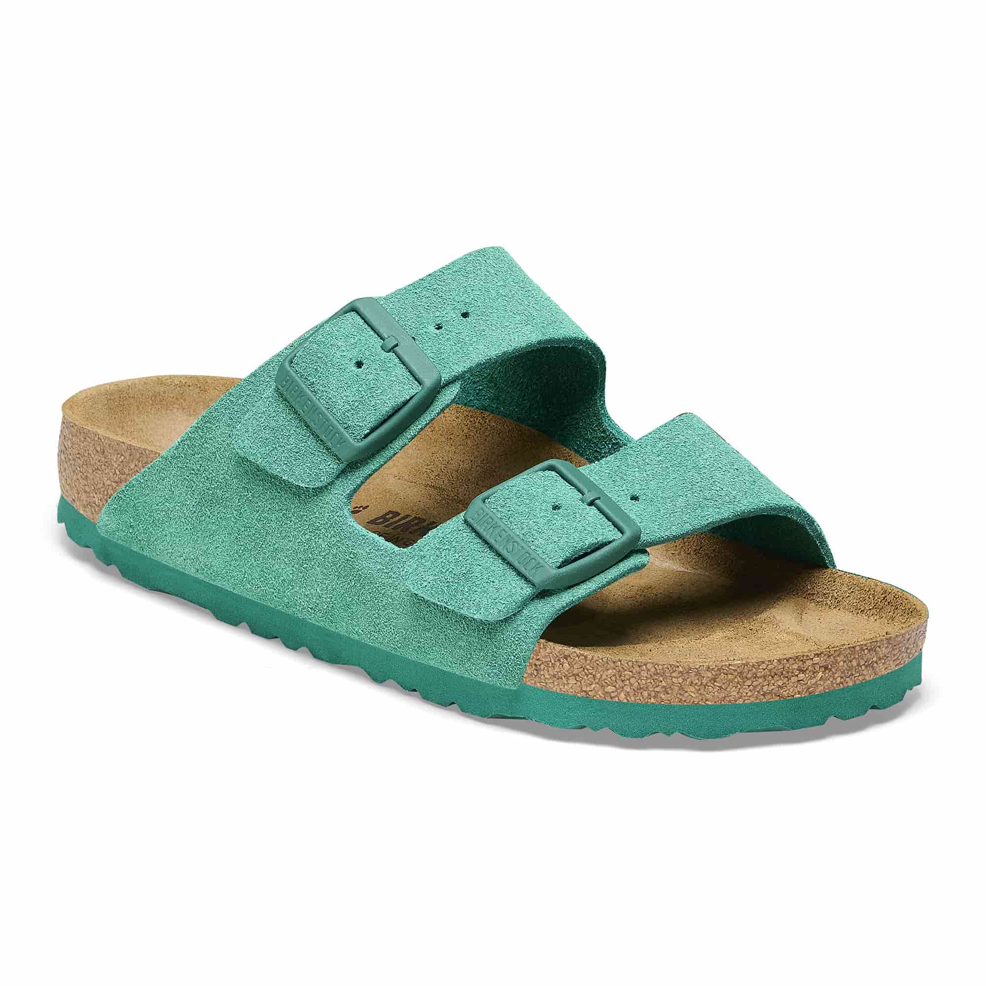 Birkenstock Gizeh Slim-fit Nubuck Toe-post Sandals in Brown | Lyst
