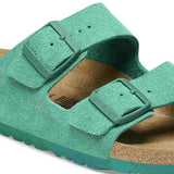 Birkenstock Arizona Green Suede Leather Sandal Details