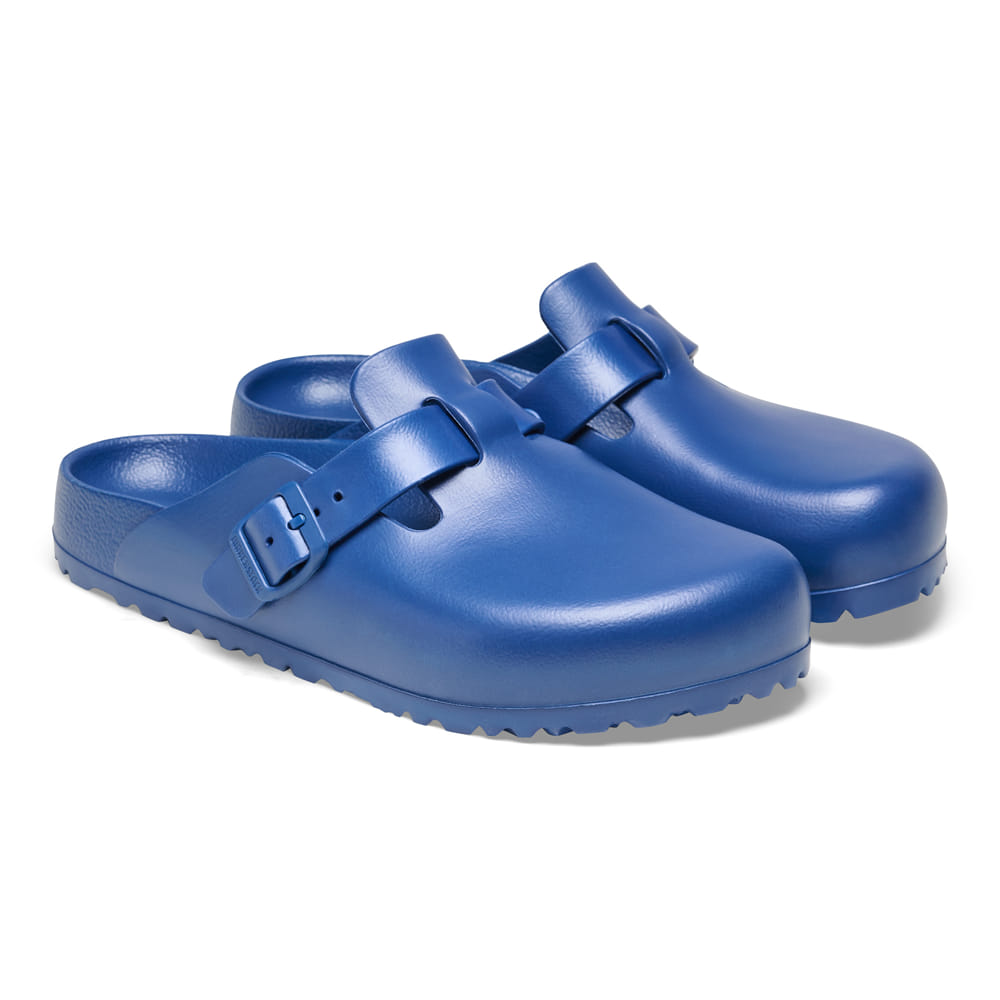 Birkenstock Blue/Navy Boston Essentials EVA Clog pair
