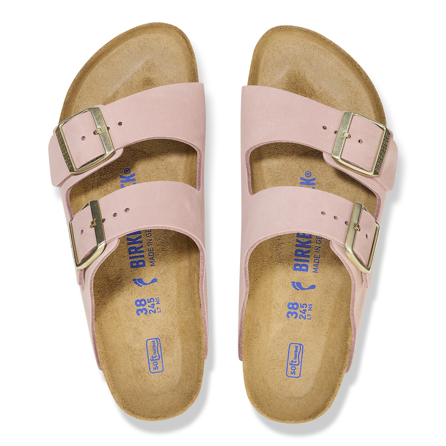 Arizona Soft Footbed Nubuk Leather Soft Pink - BIRKENSTOCK