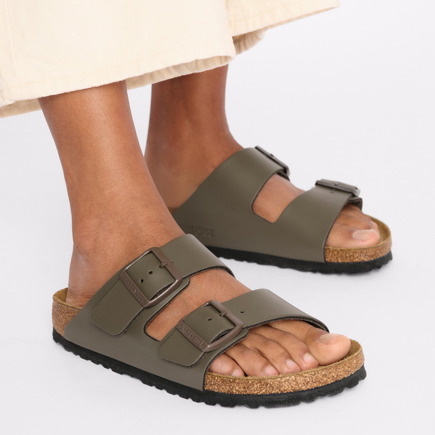 Arizona Natural Leather Concrete Gray - BIRKENSTOCK