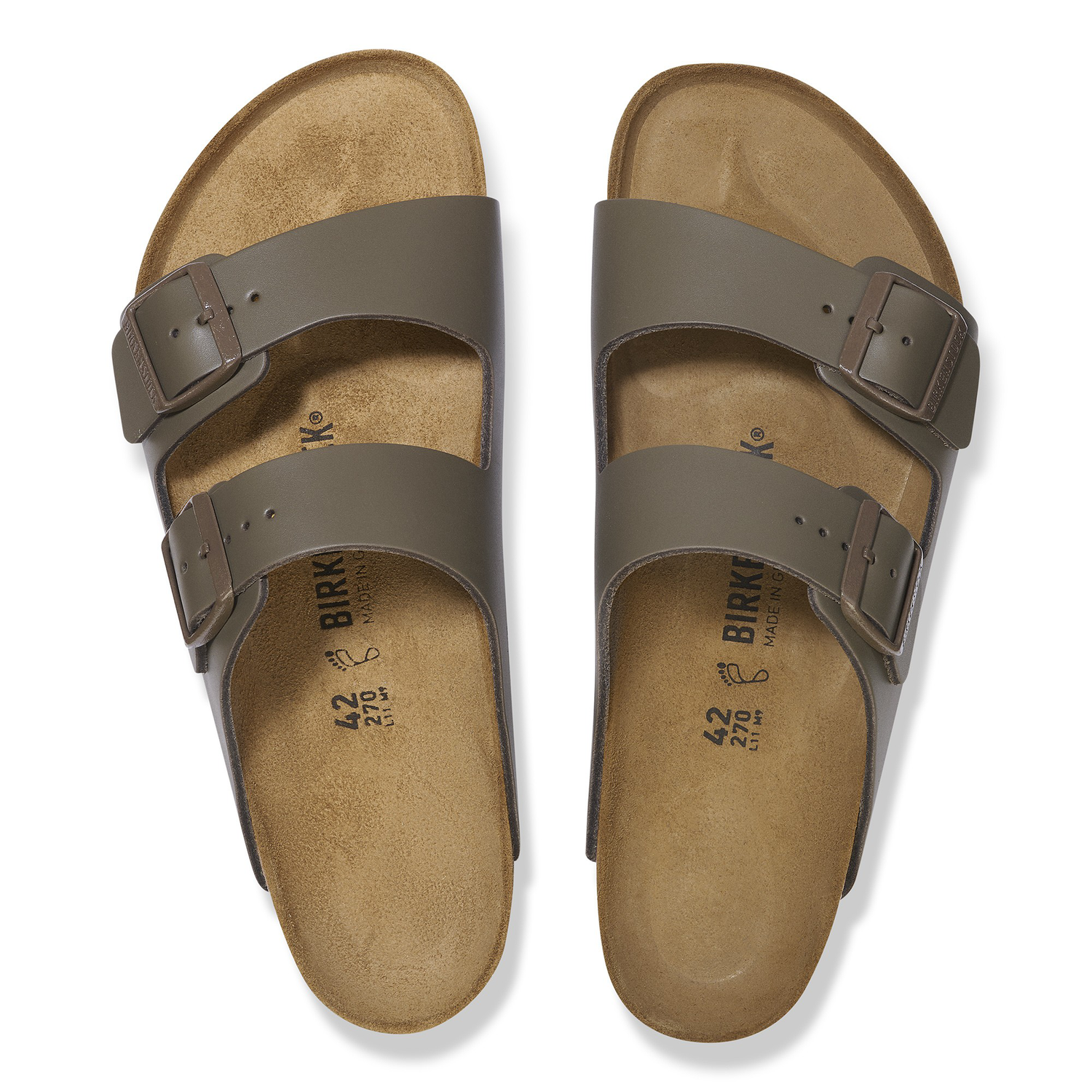 Arizona Natural Leather Concrete Gray - BIRKENSTOCK