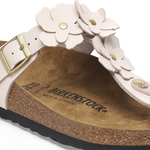 Gizeh Flower Embellishment Natural Leather Light Rose - BIRKENSTOCK