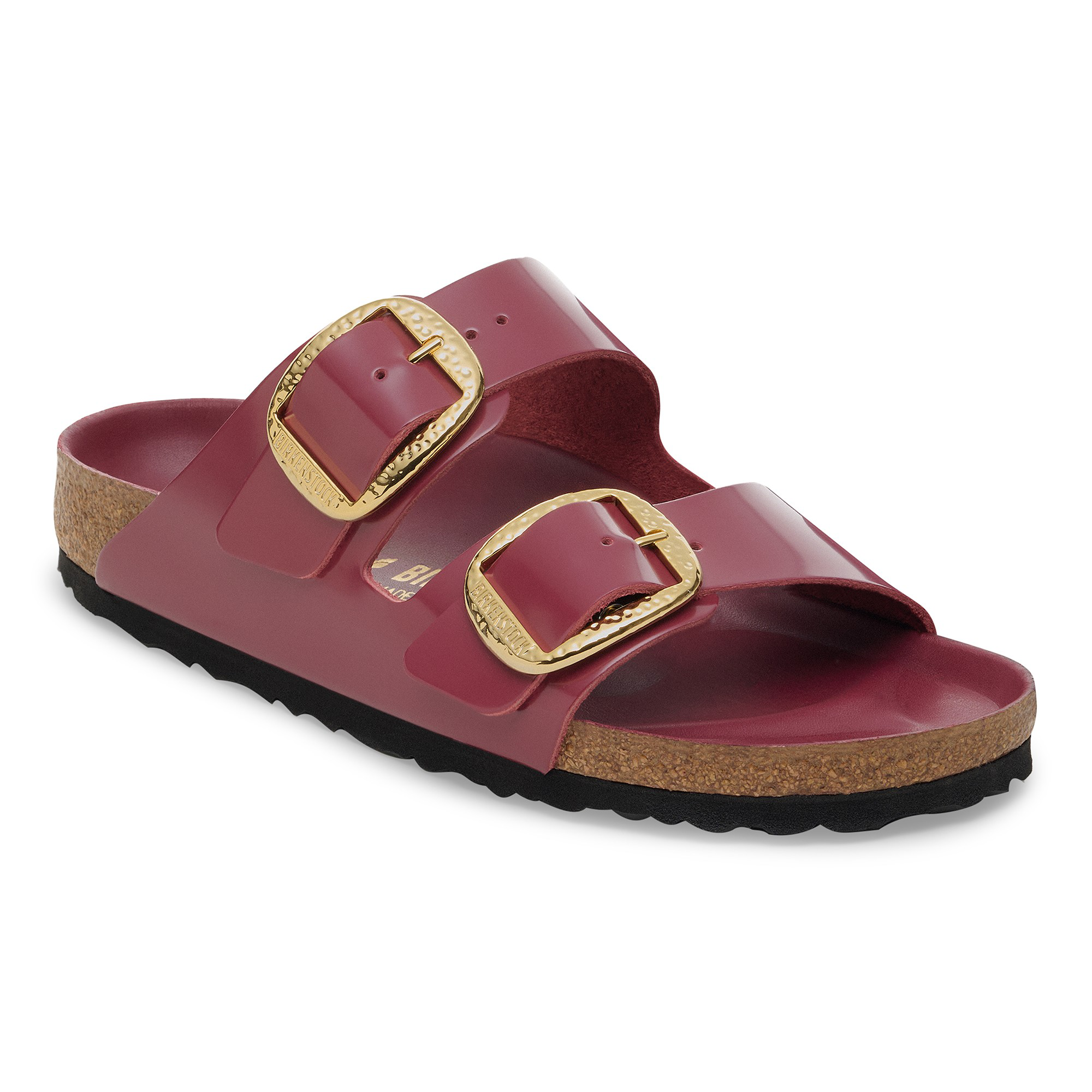 Arizona Big Buckle Natural Leather Patent Zinfandel High Shine