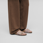 Madrid Big Buckle Nubuk Leather Faded Purple - BIRKENSTOCK