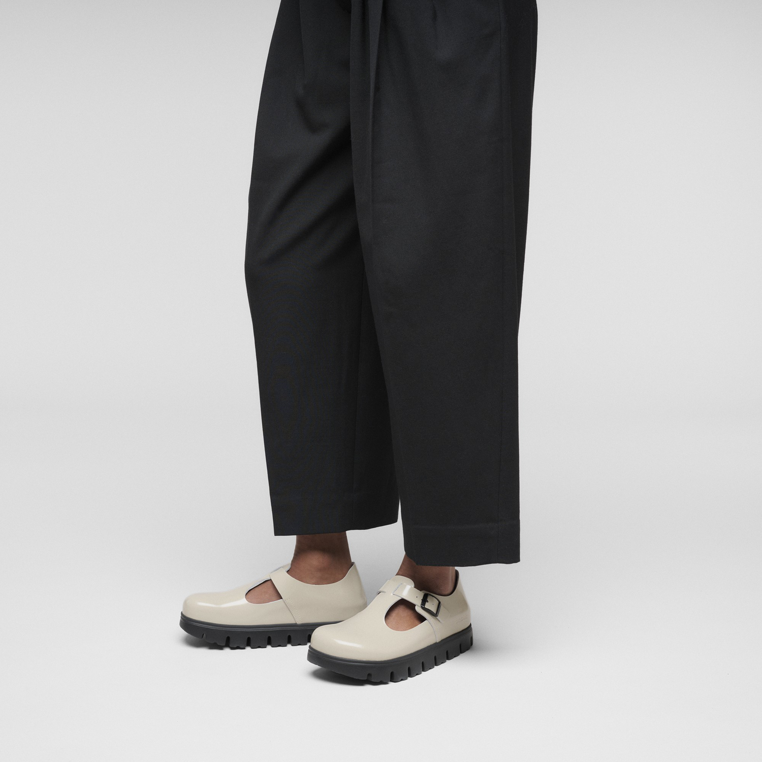 Paris Chunky Natural Leather Oyster - BIRKENSTOCK