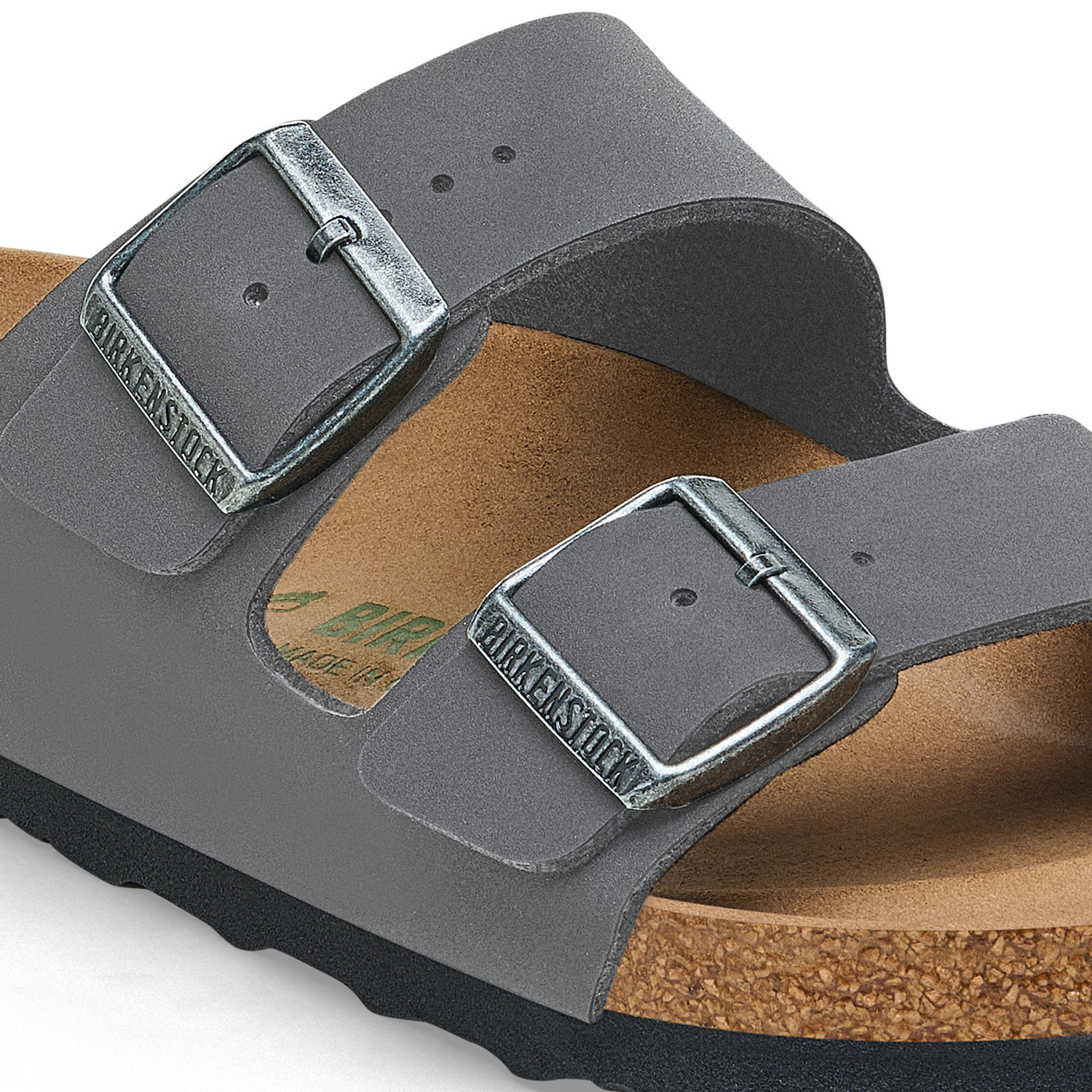 Arizona Vegan Birko-Flor Nubuk Concrete Gray - BIRKENSTOCK