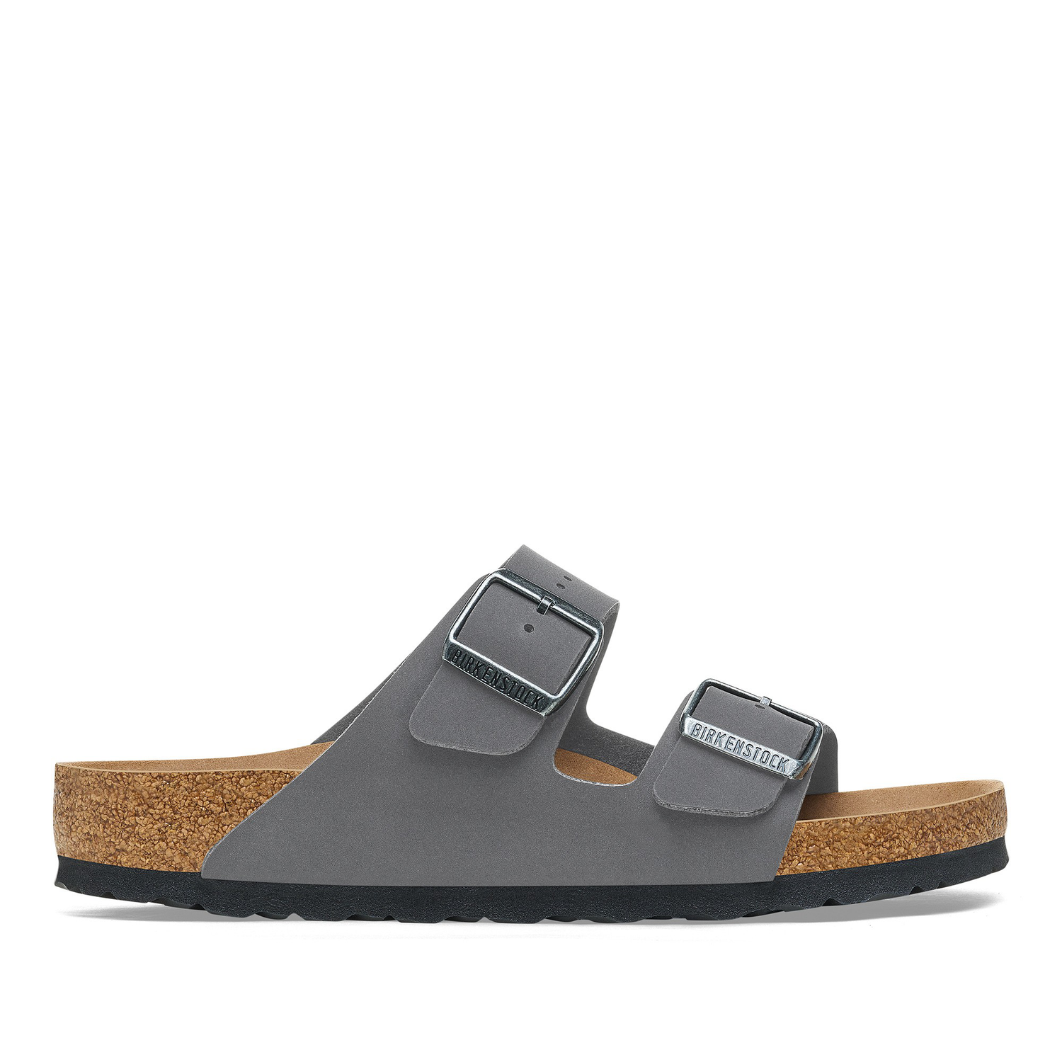 Arizona Vegan Birko-Flor Nubuk Concrete Gray - BIRKENSTOCK