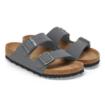 Arizona Vegan Birko-Flor Nubuk Concrete Gray - BIRKENSTOCK