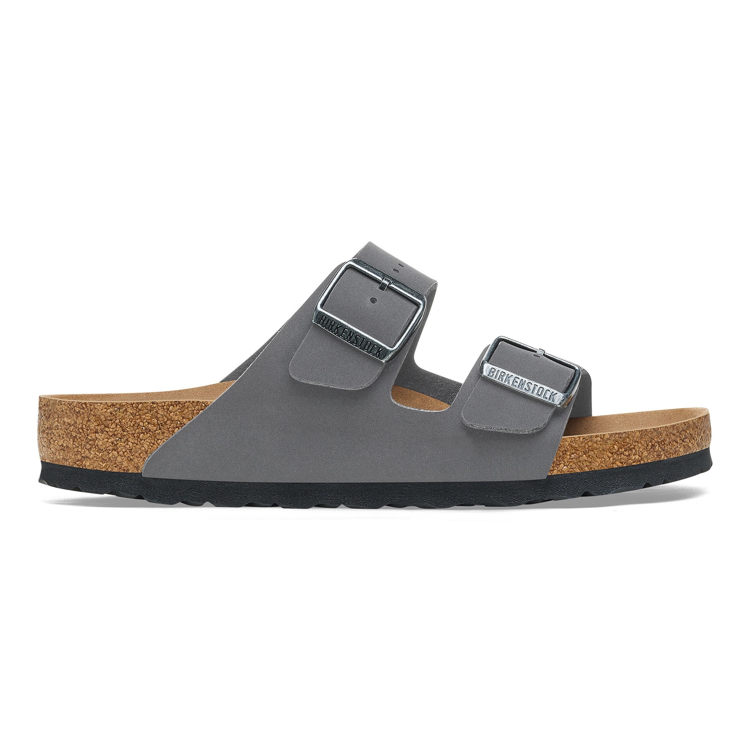 Arizona Vegan Birko-Flor Nubuk Concrete Gray - BIRKENSTOCK