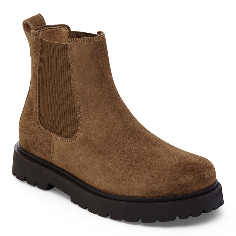 Highwood Slip On Women Suede Leather Dark Tea