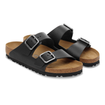 Arizona Wire Buckle Natural Leather Vintage Wood Black - BIRKENSTOCK