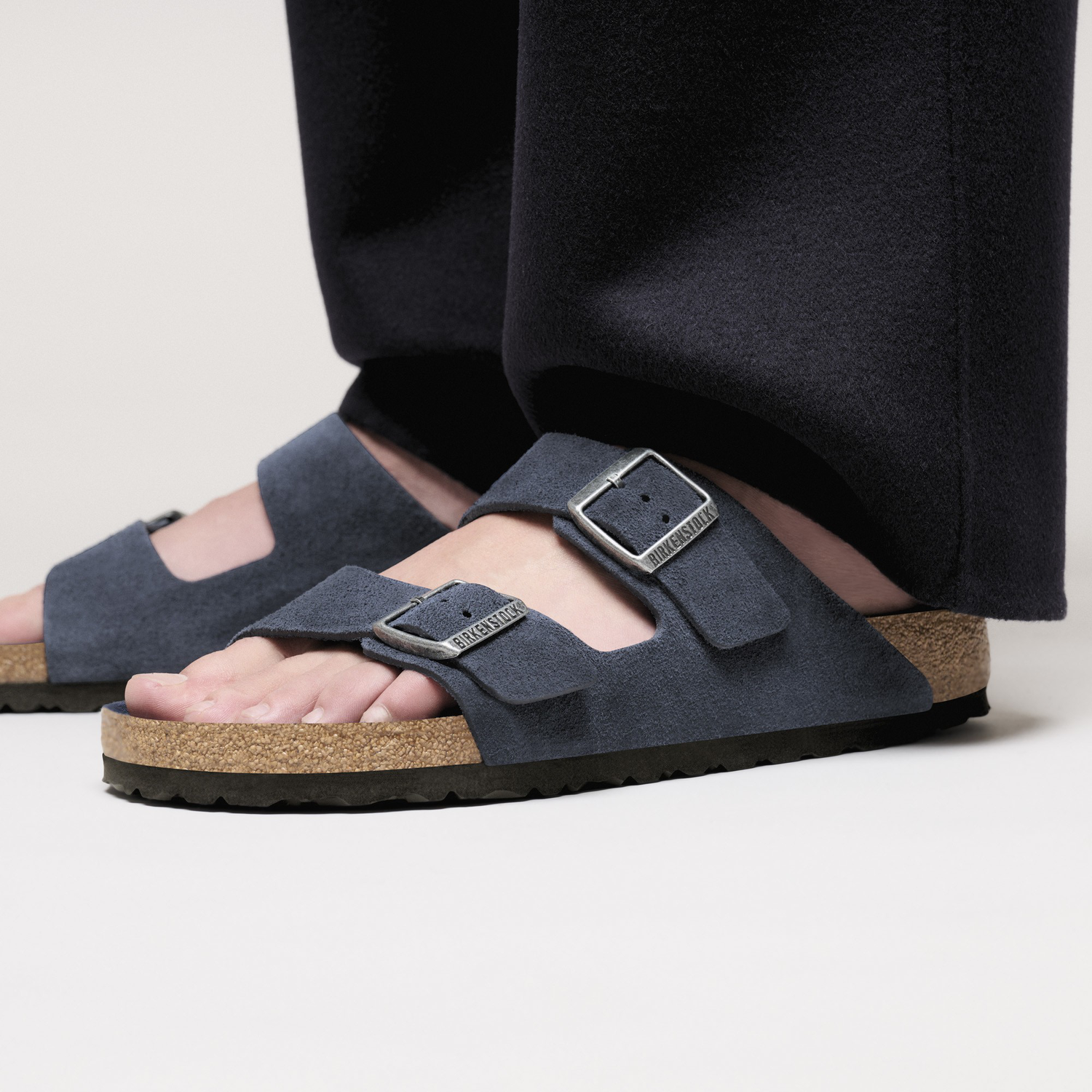 Arizona Soft Footbed Suede Leather New Navy Tonal - BIRKENSTOCK