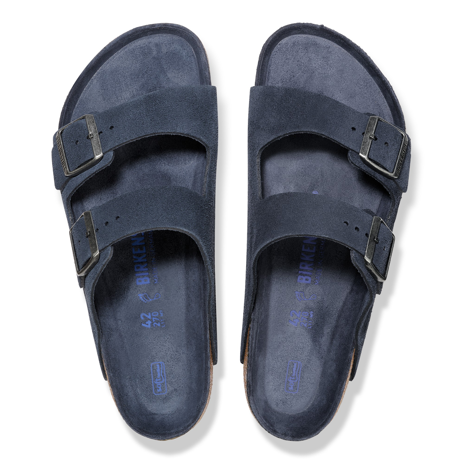 Arizona Soft Footbed Suede Leather New Navy Tonal - BIRKENSTOCK