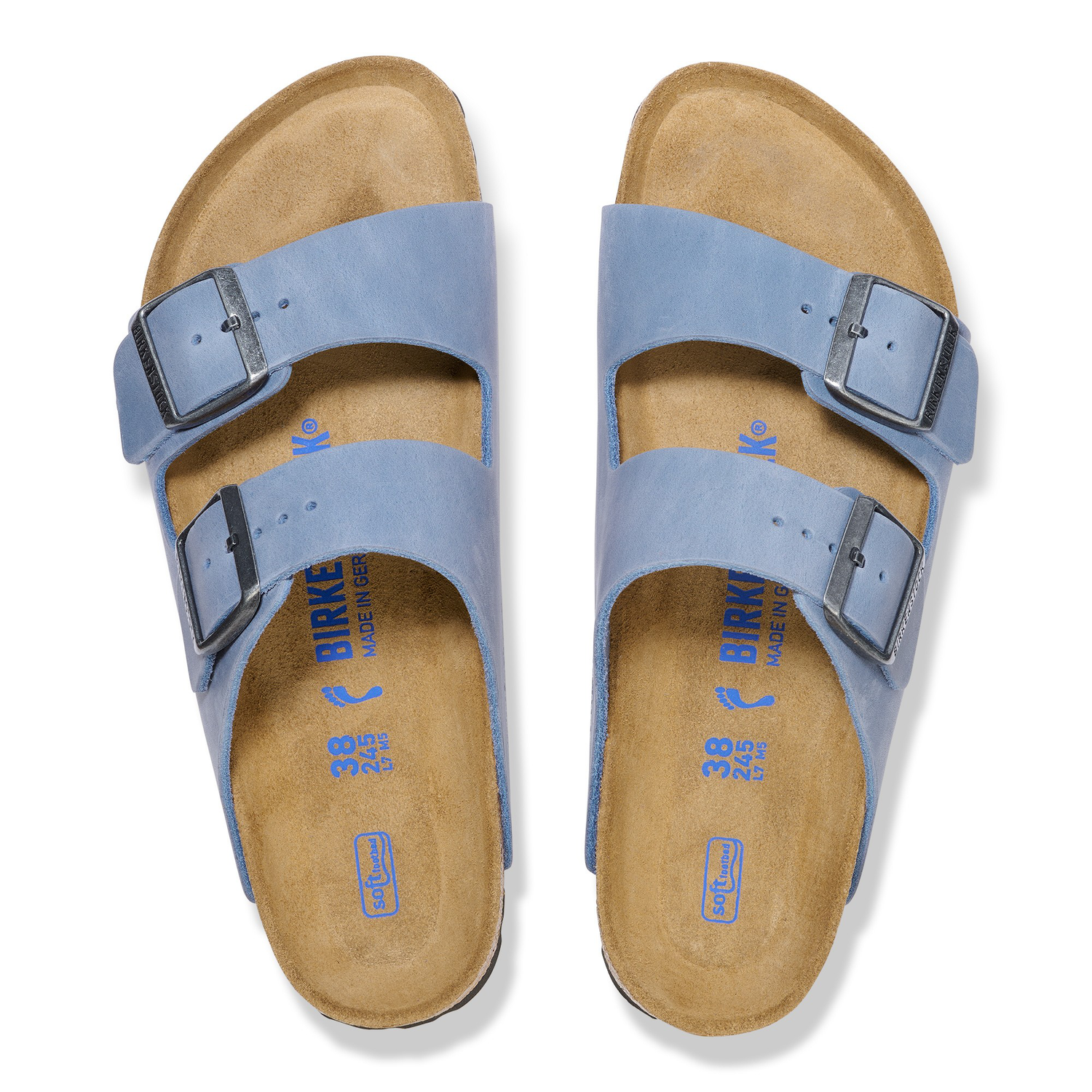 Arizona Soft Footbed Natural Leather Oiled Elemental Blue - BIRKENSTOCK