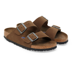 Arizona Soft Footbed Suede Leather Dark Tea Tonal - BIRKENSTOCK