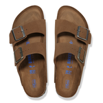 Arizona Soft Footbed Suede Leather Dark Tea Tonal - BIRKENSTOCK