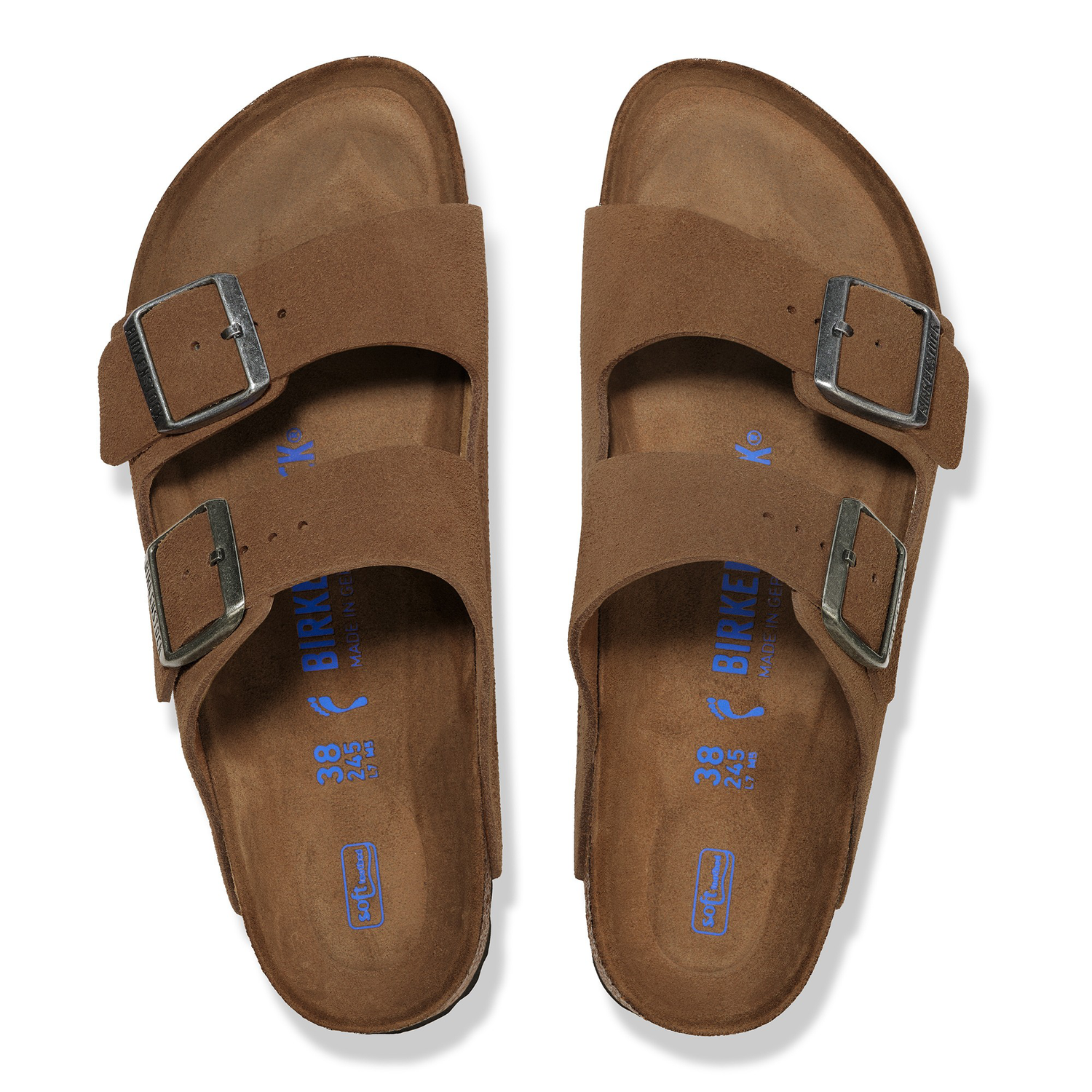 Arizona Soft Footbed Suede Leather Dark Tea Tonal - BIRKENSTOCK