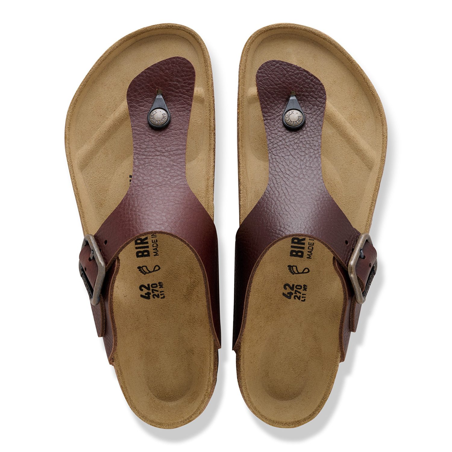 Ramses Wire Buckle Natural Leather Vintage Wood Roast - BIRKENSTOCK