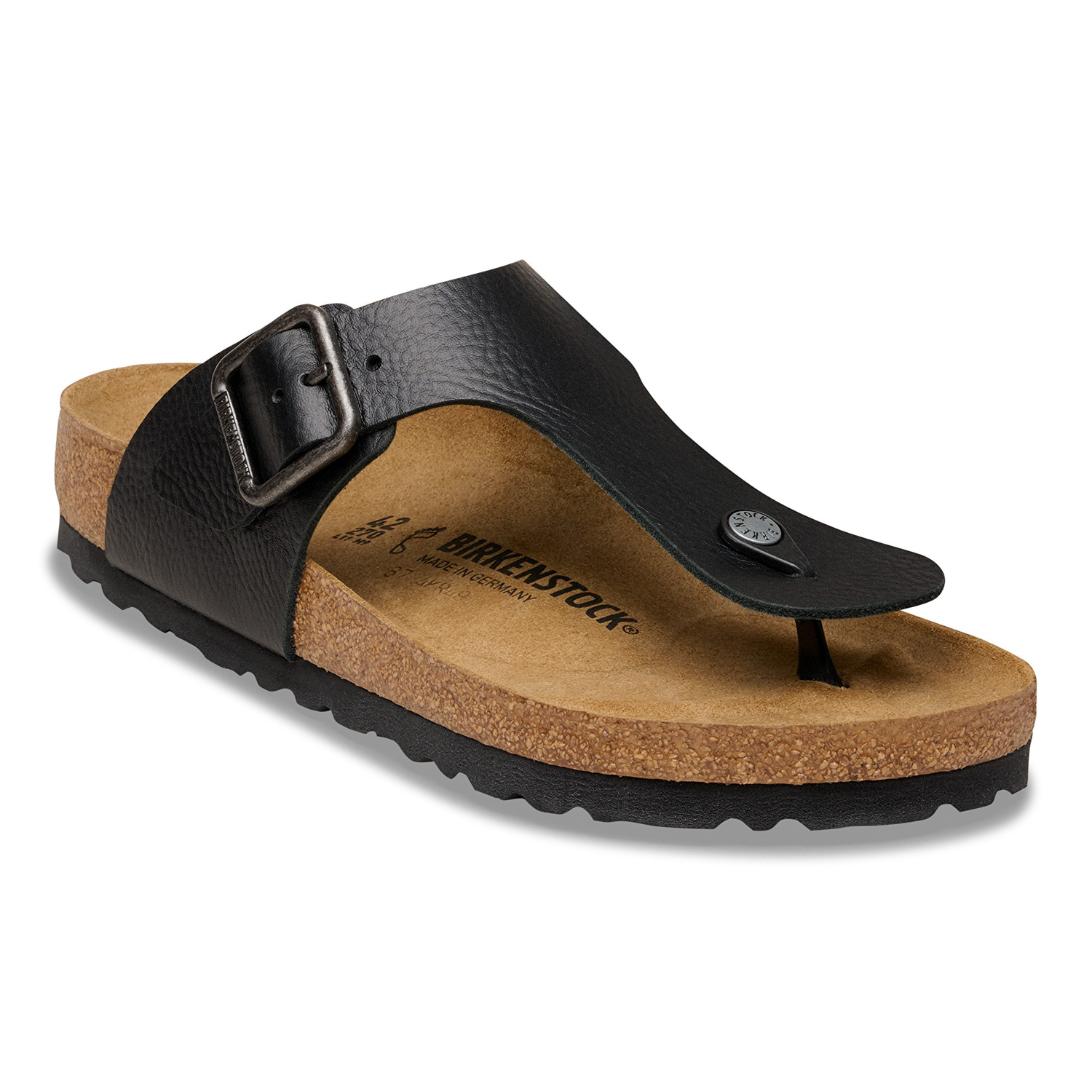 Ramses Wire Buckle Natural Leather Vintage Wood Black - BIRKENSTOCK