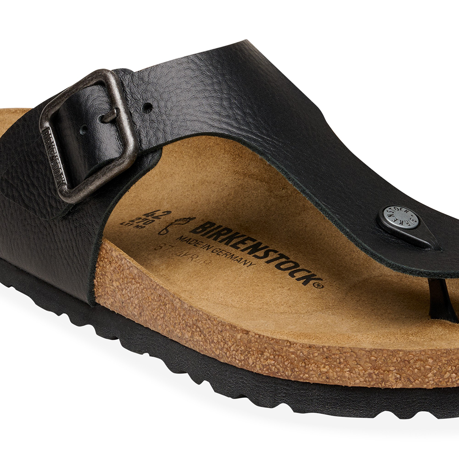 Ramses Wire Buckle Natural Leather Vintage Wood Black - BIRKENSTOCK