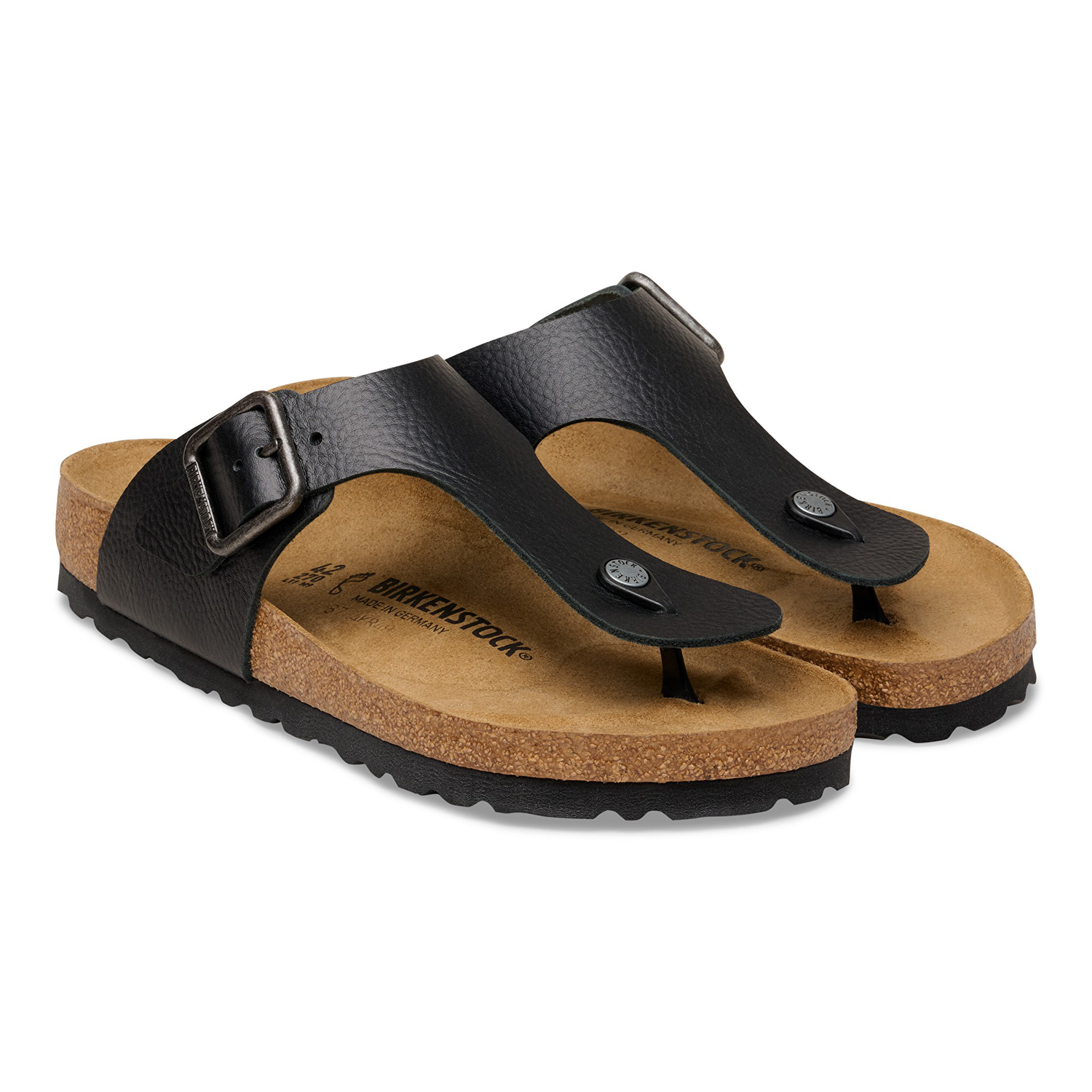 Ramses Wire Buckle Natural Leather Vintage Wood Black - BIRKENSTOCK