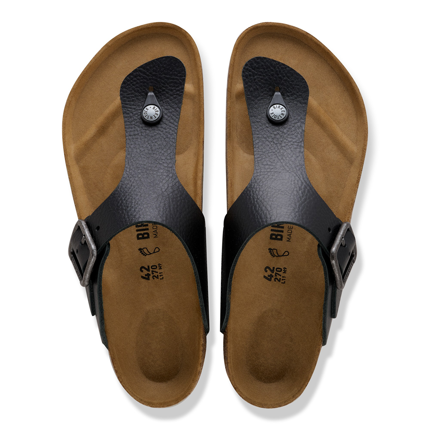 Ramses Wire Buckle Natural Leather Vintage Wood Black - BIRKENSTOCK