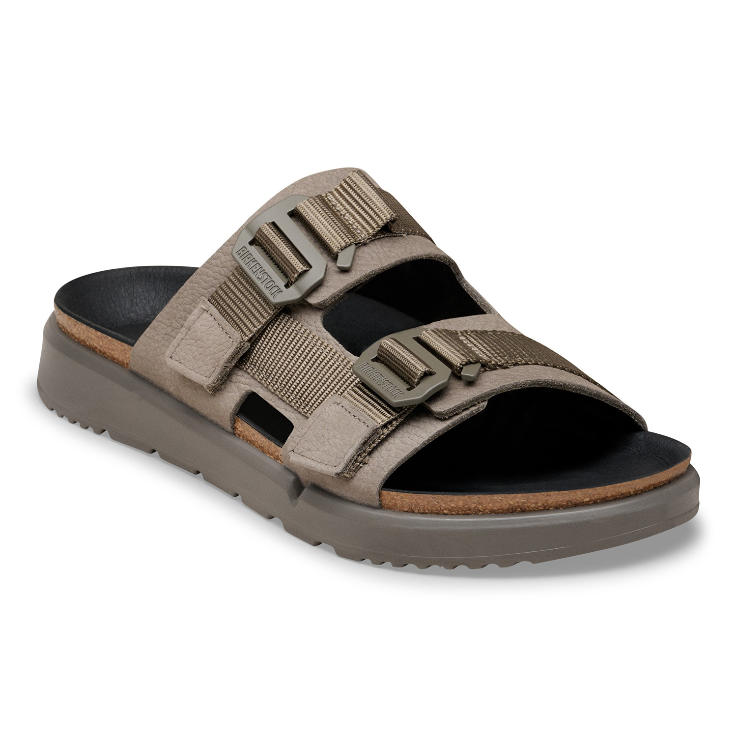 Shinjuku 2 Strap Natural Leather/Textile Concrete Gray - BIRKENSTOCK
