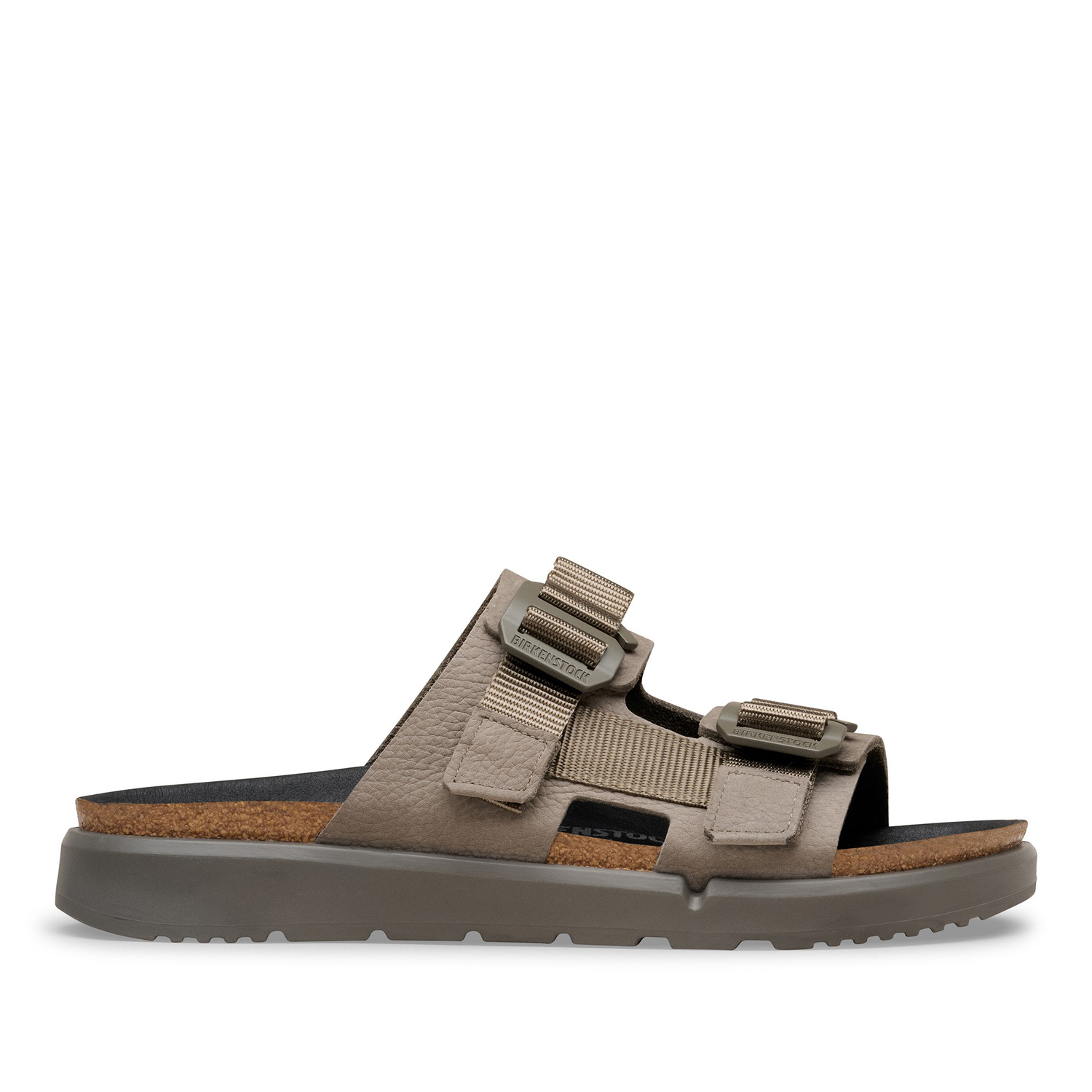 Shinjuku 2 Strap Natural Leather/Textile Concrete Gray - BIRKENSTOCK
