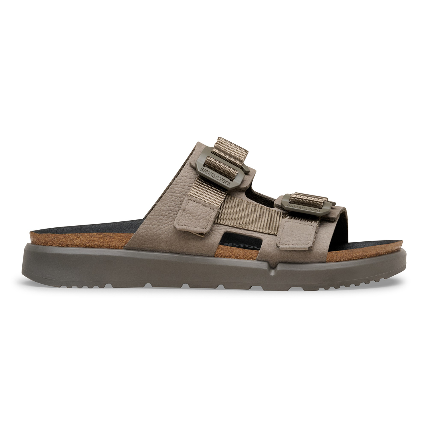 Shinjuku 2 Strap Natural Leather/Textile Concrete Gray - BIRKENSTOCK